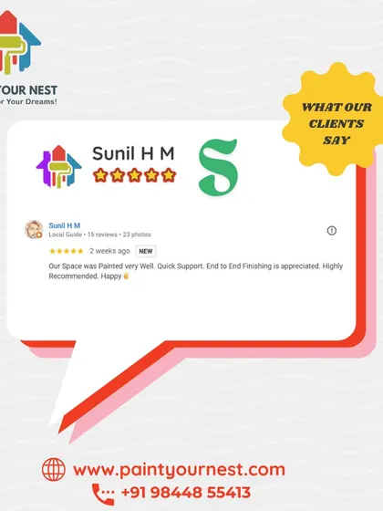 We appreciate this 5-star review from Sunil, who was happy with our quick support and end-to-end finishing. Our goal is to provide a seamless experience on every job.