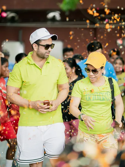 A warm, traditional welcome for Mary Kom at our academy, with players showering her with flower petals. It was a celebration of her incredible achievements and her inspiring spirit.