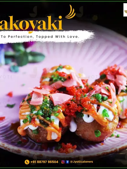 Takoyaki fried to perfection and topped with love. These Japanese street food favorites are garnished with sauces, mayonnaise, and toppings for an explosion of umami flavour.