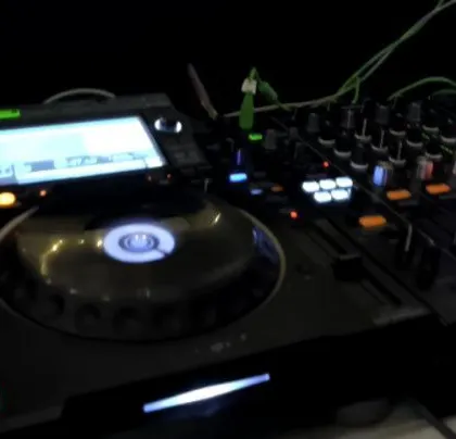A close-up of my professional DJ gear, ready for action.