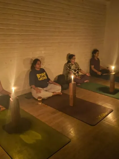 A serene Tratak meditation session for our expecting mothers. This practice of candle gazing helps cultivate inner calm, sharpen focus, and build a deeper bond with the baby.