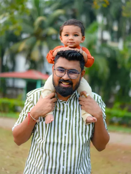 A beautiful portrait of a father and son, capturing the special bond they share.