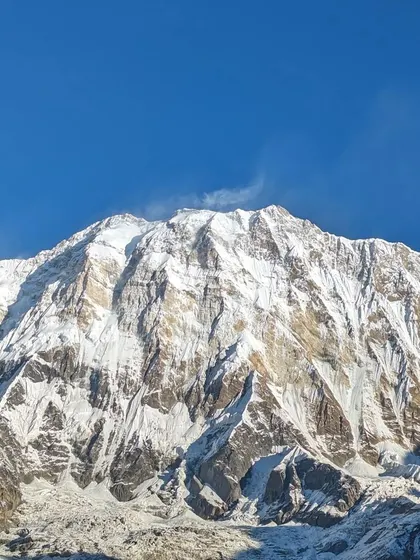 The magnificent south face of Annapurna I, the 10th highest mountain in the world. On International Mountain Day, we celebrate and commit to protecting these vital landscapes.