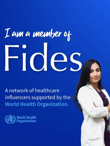I am honored to be a member of Fides, a network of healthcare influencers supported by the World Health Organization. In an online world full of misinformation, I am committed to providing credible, science-based dermatological advice that you can trust.