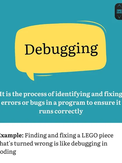 In our A-Z of coding series, we start with 'Debugging'. We explain this as the essential process of identifying and fixing errors to ensure a program runs correctly, much like finding a misplaced LEGO piece.