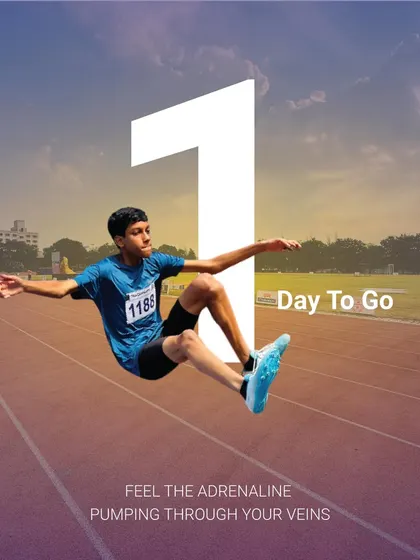 One day to go! The countdown to India's biggest athletics event is almost over. Feel the adrenaline.