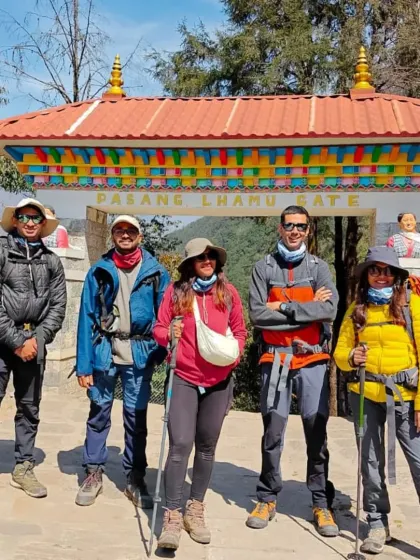 Our first EBC batch of the season at the Pasang Lhamu Gate. This marks the official entry into the Sagarmatha National Park and the start of an incredible adventure.