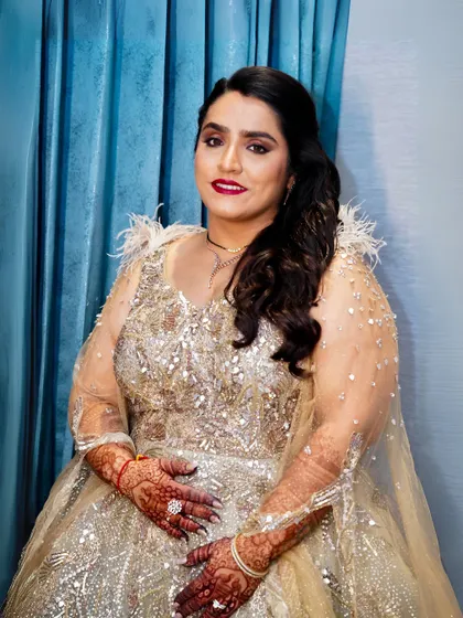 Another beautiful portrait of this glamorous bride. The makeup is designed to be unforgettable and perfect for her special day.