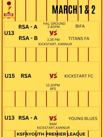 A challenging weekend fixture list for our Junior Rams in the KSFA YPL.