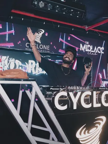 Another shot of the birthday celebration at Cyclone.
