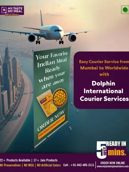 We don't just send food. Through our courier partners, you can send personal items along with your favorite ready-to-eat packets, safely and quickly from Mumbai to anywhere worldwide.