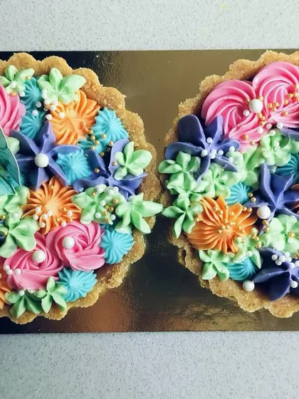 These Chocolate Buttercream Tartlets are almost too pretty to eat. I decorate them with colorful buttercream flowers and edible butterflies to add a touch of magic to your celebrations.