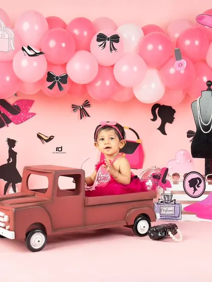 Adding a prop car to the Barbie theme makes it even more fun and playful.