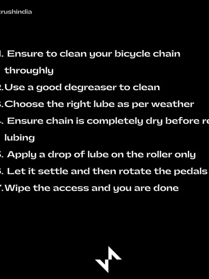 Follow these steps to keep your chain in top condition. Always clean the chain thoroughly with a good degreaser, use the right lube for the weather, and wipe off any excess.