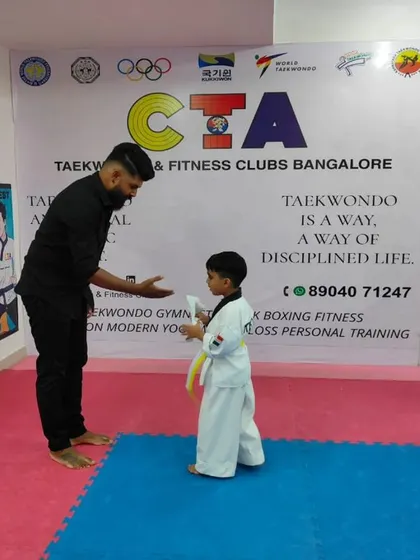 Presenting a new yellow belt.