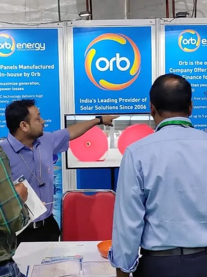 Our team engaging with prospective customers at the Dairy Expo 2022 in Pune. Visitors were particularly interested in our unique collateral-free, in-house solar finance facility for SMEs.