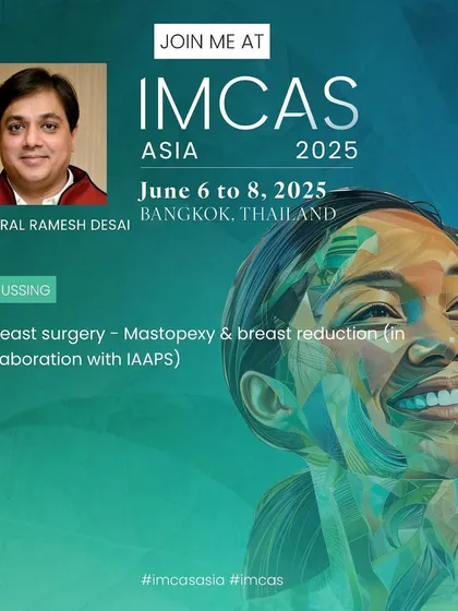 As an invited speaker at IMCAS Asia, one of the most prestigious aesthetic conferences, I had the honor of leading discussions on advanced breast surgery techniques like mastopexy (breast lift) and breast reduction. This reflects my commitment to staying at the forefront of surgical innovation.