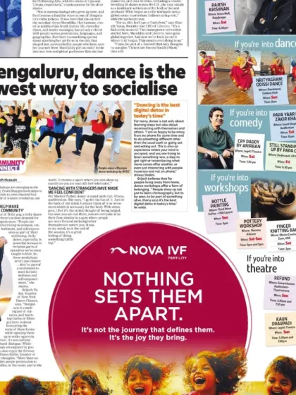 We were so proud to be featured in the Bangalore Times. The article highlights how our dance events are creating a new way for people in the city to socialize, connect, and build a real sense of community.