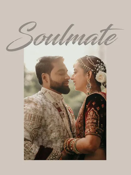 A classic 'Soulmate' portrait, capturing the couple nose-to-nose in a moment of quiet intimacy.