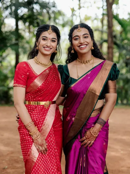 The beautiful sisters together. It's always special to get a whole family ready for a big day.