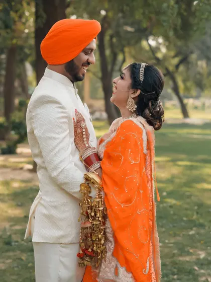 A moment of shared laughter between the couple. These are the genuine, unposed shots that I believe truly capture the spirit of a relationship.