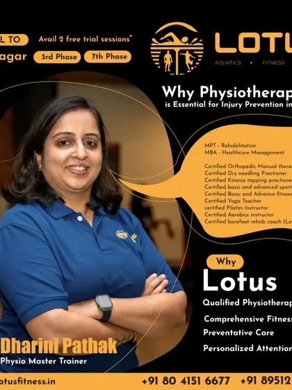 My name is Dharini Pathak, and I am a Physio Master Trainer. I believe that the key to long term fitness is preventing injuries before they happen. My approach combines detailed assessments with a comprehensive fitness plan to build a resilient body, ensuring every workout you do is safe and effective.