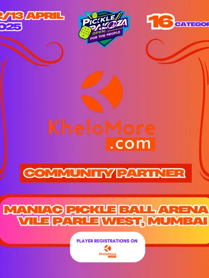 I'm proud to be a community partner for major events like the Pickleball Palooza Open. This shows my commitment to growing the sport and creating a vibrant hub for players in Mumbai.