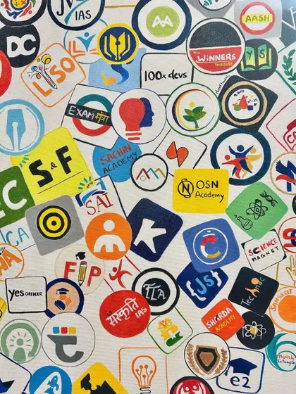 A full close-up of the top section of the AppX canvas, bursting with color and detail.