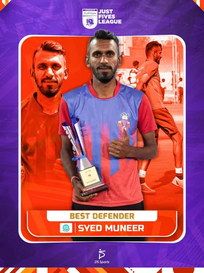 Syed Muneer, the Best Defender from our first corporate edition. He was a rock at the back for his team, Mini Klub.