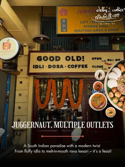 Juggernaut, with its multiple outlets, is a South Indian paradise with a modern twist. From fluffy idlis to melt-in-your-mouth rava kesari, it's a feast.