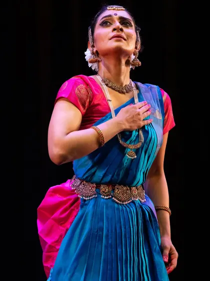 A moment of heartfelt expression from my performance at The Bhavan, London.