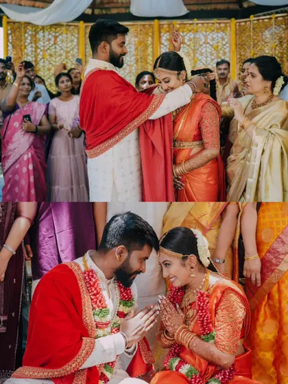 A duplicate of the sacred mangalsutra and blessing moments.
