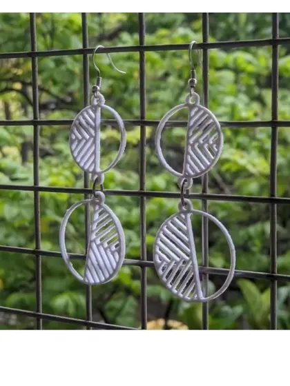 Another popular design, these 3D printed geometric earrings are modern and stylish. They are incredibly lightweight, making them comfortable to wear all day.