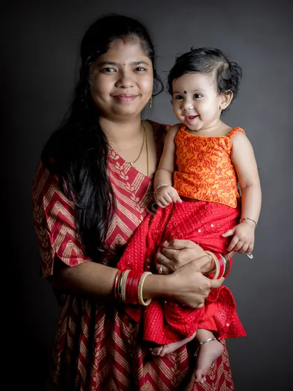 A precious mother and baby girl portrait. Our newborn and infant sessions focus on capturing the pure love and connection in a simple, timeless style.