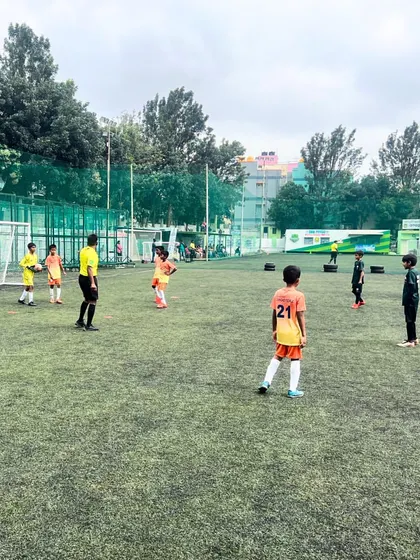 Our U-11 team during their KSFA YPL match against BYFL. Even in defeat, every match is a learning experience that builds resilience and character.