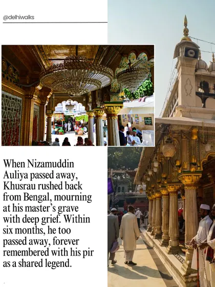 When Nizamuddin passed away, a grief-stricken Khusrau mourned at his master's grave and passed away within six months, forever remembered as a shared legend.