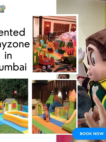 Life is too short not to celebrate every birthday in style. This collage, featuring a Chhota Bheem mascot, shows how I can help plan an unforgettable party with a fun-filled playzone.
