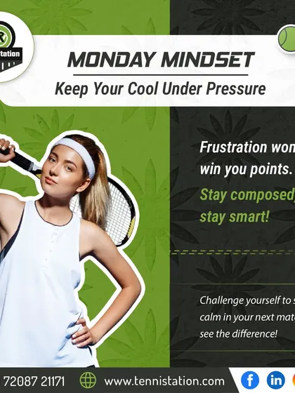 Monday Mindset: Keep your cool under pressure. Frustration won't win you points, but staying composed and smart will make all the difference in a tough match.