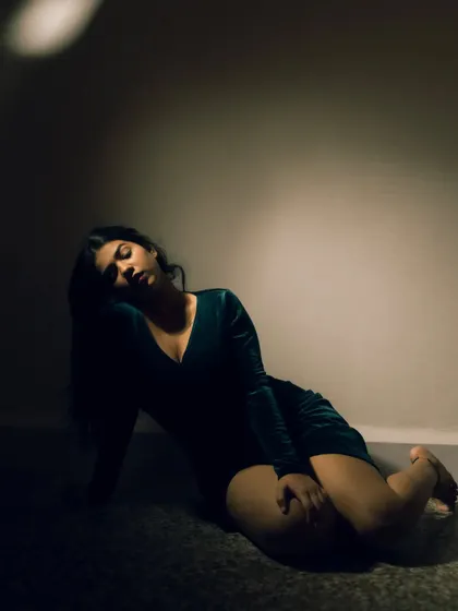 A moody indoor series using one continuous light. The mix of color and black and white demonstrates how different grading can completely change the feel of a shot.