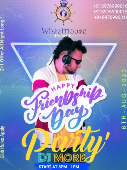 A special Friendship Day party poster. I love providing the soundtrack for holidays and special occasions.