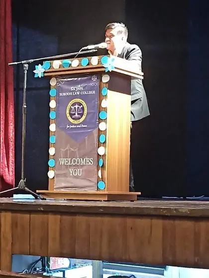 Emphasizing a point during my Teacher's Day interaction with the students.