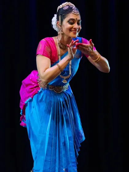 The joy of being on the hallowed stage of The Bhavan, captured in a moment of dance.