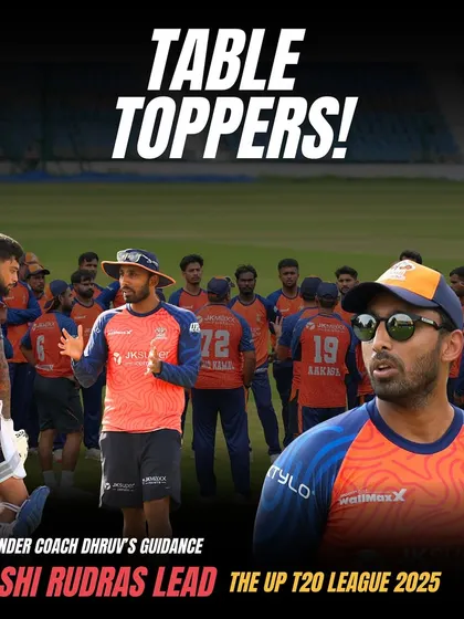 This is what happens when skill meets strategy. I am incredibly proud of the Kashi Rudras for their performance in the UP T20 League. As their coach, my focus was on building a team that plays smart, aggressive cricket, and their position as table toppers shows that our hard work paid off.