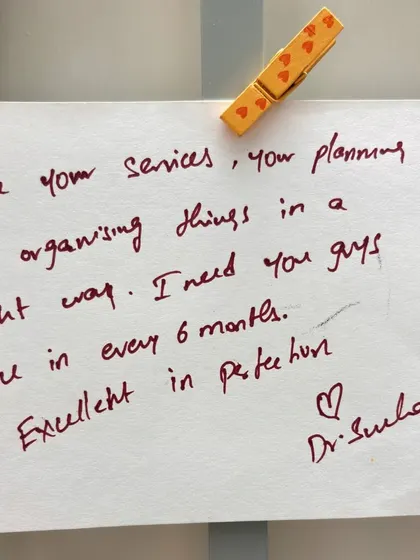 "I need you guys once in every 6 months." This review from Dr. Suba is a testament to the lasting value of our service. We love building long-term relationships with our clients to help them maintain their organized spaces.
