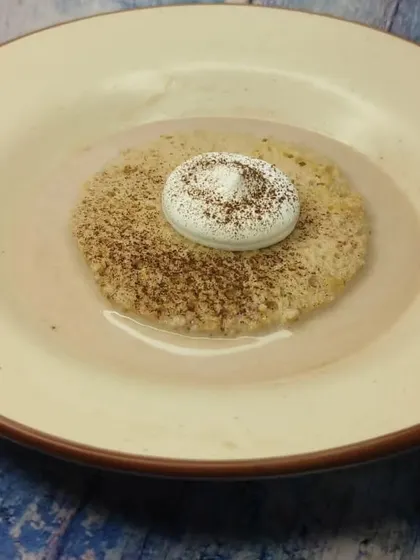 Another variation of our eggless Tres Leches, showcasing a simple and elegant presentation.