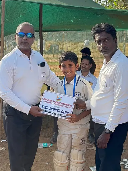 Another win for our U12s in the MCA Bhaskar Thakur Memorial tournament. Vedhas Ghate was named Player of the Match for his excellent 4-wicket haul.