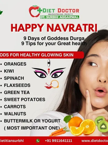For healthy, glowing skin, focus on these 9 foods. This Navratri guide highlights the benefits of oranges, spinach, and walnuts to nourish your skin from the inside out.