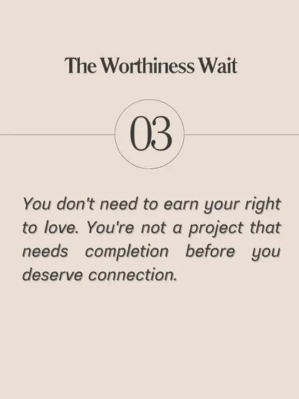 **The self-love myth that's keeping you single is the idea that you must be perfectly healed before you can date.** Waiting until you're "healed enough" is like waiting until you're strong enough to lift weights. Growth happens within relationships. Real self-love means having enough boundaries to not settle for crumbs and knowing your worth without needing others to validate it.
