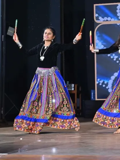 Our teachers showcase their talent and enthusiasm with a dandiya dance performance during our Annual Day.