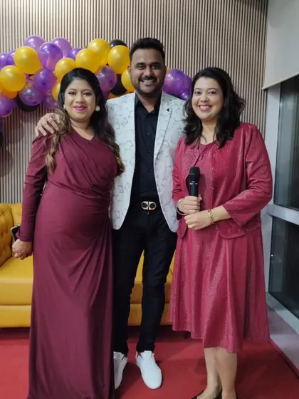 Posing with the happy parents-to-be. It was a pleasure hosting the baby shower for the owners of Homebazaar.com.